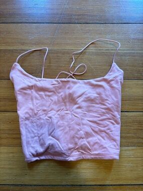 Windsor Blush Pink Spaghetti Strap Crop Tank